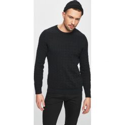 Only & Sons - Sweter. Czarne swetry męskie Only & Sons, l, bez wzorów, z bawełny, bez kołnierzyka, bez ramiączek. W wyprzedaży za 69.90 zł.