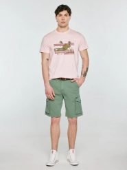 Koszulka męska z nadrukiem różowa Regger 600. Czerwone t-shirty męskie BIG STAR, l, bez wzorów, z bawełny, bez kołnierzyka, bez ramiączek. Za 79.99 zł.