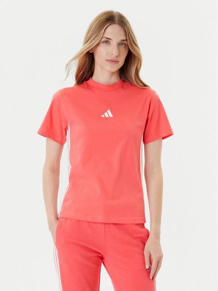 Adidas T-Shirt Essentials 3-Stripes KE4377 Koralowy Regular Fit. Pomarańczowe t-shirty damskie Adidas, xs, bez wzorów, z bawełny, bez kołnierzyka, bez ramiączek. Za 79.99 zł.