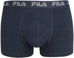 Bokserki męskie Fila 1-pak Granatowe. Czarne bokserki męskie 661, bez wzorów, z bawełny. Za 113.99 zł.