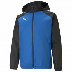 Kurtka Puma Team Liga All Weather. Niebieskie kurtki męskie Puma, l, bez wzorów, sportowe, bez kaptura. Za 271.50 zł.