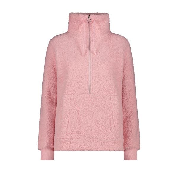 Kobieca bluza półzipowana CMP. Czerwone bluzy damskie CMP, xl, bez wzorów, z materiału, sportowe, bez ramiączek, bez kaptura. Za 278.50 zł.