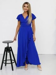 Sukienka Model Soe Chaber - Jersa. Sukienki damskie Jersa, na wesele, l, bez wzorów, z elastanu, eleganckie, bez kołnierzyka, plus size, bez ramiączek. Za 668.78 zł.