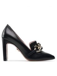 Baldowski Półbuty D03649-3262-003 Czarny. Czarne półbuty damskie Baldowski, bez wzorów, ze skóry, bez obcasa, na obcasie, bez zapięcia. Za 359.99 zł.