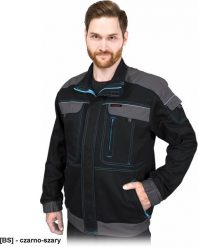 Reis - Bluza ochronna CORTON, stójka tkana 100% bawełna 260 g/m2 6 kieszeni elementy odlaskowe czarno-szary 2XL. Brązowe bluzy męskie Reis, m, bez wzorów, z bawełny, bez ramiączek, bez kaptura. Za 134.96 zł.