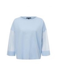 Comma Sweter z dzianiny Kobiety Bawełna niebieski, M. Niebieskie swetry nierozpinane damskie comma, m, bez wzorów, z bawełny, eleganckie, bez kołnierzyka, bez ramiączek. Za 399.95 zł.