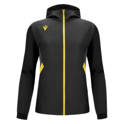 Bluza z kapturem z pełnym zamkiem błyskawicznym Macron Tiamat. Czarne bluzy damskie Macron, s, bez wzorów, z materiału, sportowe, bez ramiączek, z kapturem. Za 329.15 zł.