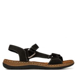 Sandały Go Soft. Czarne sandały damskie GO SOFT, bez wzorów, bez obcasa, na płaskiej podeszwie, bez zapięcia. Za 159.99 zł.