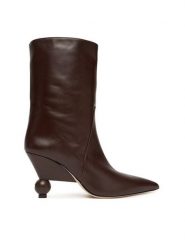 Weekend Max Mara Botki Rollio 2525796055600 Brązowy. Brązowe botki damskie Weekend Max Mara, bez wzorów, ze skóry, bez obcasa, na szpilce, bez zapięcia. Za 2,589.00 zł.
