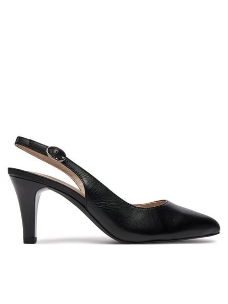 Caprice Szpilki 9-29606-42 Czarny. Czarne szpilki damskie Caprice, bez wzorów, ze skóry, bez obcasa, na szpilce, bez zapięcia. Za 200.99 zł.