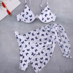 Strój kąpielowy push-up z pareo na plażę Eta. Bikini Intica, l, bez wzorów, z materiału. Za 159.00 zł.