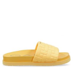 Klapki Gant. Żółte klapki damskie GANT, bez wzorów, bez obcasa, bez zapięcia. Za 229.99 zł.