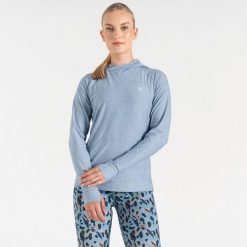 Bluza sportowa z kapturem damska Sprint City. Niebieskie bluzy damskie Dare 2B, bez wzorów, sportowe, bez ramiączek, z kapturem. W wyprzedaży za 138.80 zł.