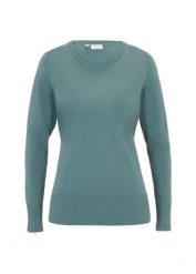 Cienki sweter. Czarne swetry nierozpinane damskie bonprix, bez wzorów, z bawełny, casualowe, bez kołnierzyka, bez ramiączek. Za 79.99 zł.