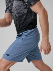 4F Spodenki treningowe szybkoschnące męskie - granatowe XL. Niebieskie szorty męskie 4F, bez wzorów, z materiału. Za 99.99 zł.