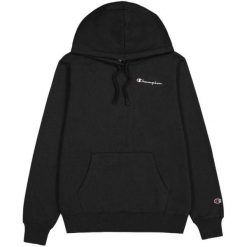 Bluza Z Logo Na Klatce Piersiowej Dla Pań I Panów. Czarne bluzy damskie Champion, bez wzorów, sportowe, bez ramiączek, bez kaptura. Za 311.99 zł.