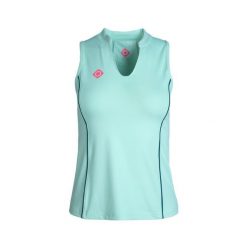 Koszulka Montana Padel – elastyczna, oddychająca i szybkoschnąca. Niebieskie bluzki damskie IZAS, bez wzorów, z materiału, sportowe, bez kołnierzyka, bez ramiączek. Za 204.30 zł.