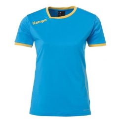 Damska koszulka Kempa Curve. Niebieskie koszulki sportowe damskie Kempa, xl, bez wzorów, z materiału, bez ramiączek, do piłki ręcznej. Za 109.50 zł.