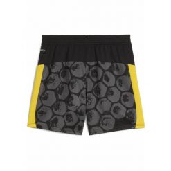 Młodzieżowe szorty KIDSUPER × BORUSSIA DORTMUND PUMA Black Faster Yellow. Czarna szorty damskie Puma, bez wzorów, młodzieżowe. Za 179.00 zł.
