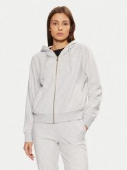 Guess Bluza O5RQ01 KCO31 Szary Regular Fit. Szare bluzy damskie Guess, xs, z aplikacjami, z bawełny, bez ramiączek, bez kaptura. Za 179.99 zł.