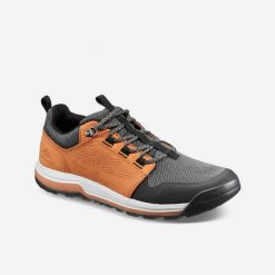 Buty turystyczne męskie Quechua NH500. Brązowe buty zimowe męskie QUECHUA, bez wzorów, bez obcasa, bez zapięcia. Za 199.99 zł.