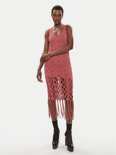 PINKO Sukienka codzienna Kill Bill 103464 Y7ZX Różowy Slim Fit. Czerwone sukienki damskie Pinko, na co dzień, l, bez wzorów, z wiskozy, bez kołnierzyka, bez ramiączek, proste. Za 869.99 zł.