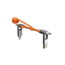 InCharge XS - kabel ładujący USB-C - 4 w 1 - 240W - Pomarańczowy. Brązowe powerbanki ROLLINGSQUARE. Za 129.99 zł.