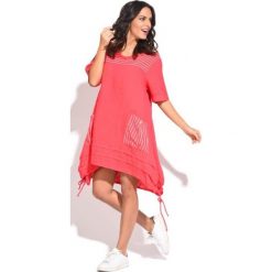 Couleur Lin sukienka damska Dina 38 różowy. Czerwone sukienki damskie Couleur Lin, bez wzorów, bez kołnierzyka, bez ramiączek. Za 219.00 zł.