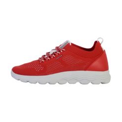 Tenisówki Geox Model D Spherica Kolor Czerwony. Czerwone trampki i tenisówki damskie Geox, bez wzorów, bez zapięcia. Za 419.50 zł.