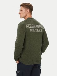 Aeronautica Militare Sweter 262MA1645UL00924 Khaki Regular Fit. Brązowe swetry męskie Aeronautica Militare, m, bez wzorów, z wełny, bez kołnierzyka, bez ramiączek. Za 594.99 zł.