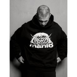 MANTO bluza z kapturem TREASURE ZONE OVERSIZE. Czarne bluzy damskie Manto, bez wzorów, bez ramiączek, z kapturem. Za 299.00 zł.