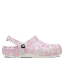 Klapki Crocs. Czerwone klapki damskie Crocs, bez wzorów, bez obcasa, bez zapięcia. Za 259.99 zł.