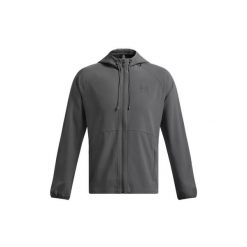 Kurtka męska Under Armour UA Stretch Woven - Szara. Czarne kurtki męskie Under Armour, l, bez wzorów, z materiału, z kapturem, do biegania. Za 353.30 zł.