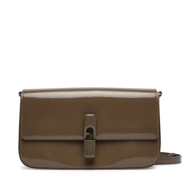 Torebka Furla. Brązowe listonoszki damskie Furla, bez wzorów, bez dodatków. Za 1,259.00 zł.