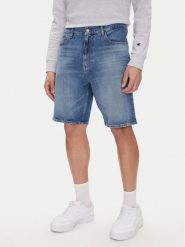 Tommy Jeans Szorty jeansowe Isaac DM0DM20952 Niebieski Relaxed Fit. Niebieskie szorty męskie Tommy Jeans, bez wzorów, z bawełny. Za 169.99 zł.