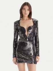 Bardot Sukienka koktajlowa Marlena 60120DB Szary Regular Fit. Szare sukienki damskie Bardot, bez wzorów, z syntetyku, wizytowe, bez kołnierzyka, bez ramiączek. Za 749.99 zł.