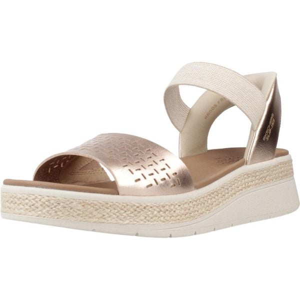 Damskie sandały na koturnie Skechers Bobs Sun Ray. Czerwone sandały damskie Skechers, bez wzorów, bez obcasa, na koturnie, bez zapięcia. Za 305.50 zł.