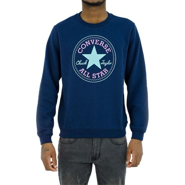 Odzież Męskie Converse. Niebieskia bluzy męskie Converse, m, bez wzorów, sportowe, bez ramiączek, bez kaptura. Za 247.99 zł.