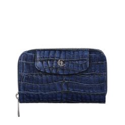 Damski portfel skórzany Canaletto – granatowy croco z RFID | Elegancja i bezpieczeństwo PD1445s285 RFID. Niebieskie portfele damskie ze skóry. Za 180.50 zł.