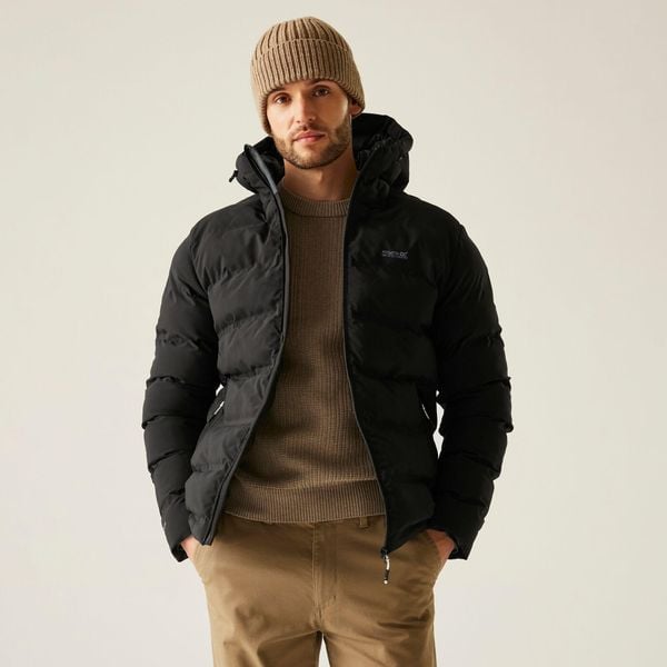 Kurtka męska zimowa Altoro Thermal wodoodporna. Czarne kurtki męskie Regatta, na zimę, m, bez wzorów, z puchu, sportowe, bez kaptura. W wyprzedaży za 337.49 zł.