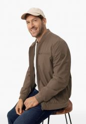 Bomberka męska J-BAZIL. Brązowe kurtki męskie Volcano, na jesień, m, bez wzorów, z jeansu, klasyczne, bez kaptura. Za 329.99 zł.