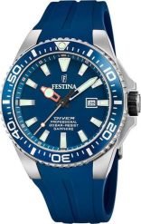 Zegarek Festina Zegarek męski Festina F20664-1 niebieski. Niebieskie zegarki męskie Festina, bez wzorów. Za 594.00 zł.