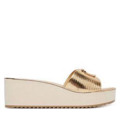 Klapki Aldo. Żółte klapki damskie Aldo, bez wzorów, bez obcasa, bez zapięcia. Za 249.99 zł.