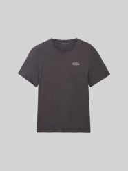Męska Koszulka Tom Tailor Printed T-shirt Tarmac Grey 1042195 10899. Szare t-shirty męskie Tom Tailor, m, bez wzorów, bez kołnierzyka, bez ramiączek. Za 59.99 zł.