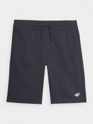 4F Spodenki casual męskie - granatowe M. Niebieskie szorty męskie 4F, bez wzorów, z bawełny, casualowe. Za 99.99 zł.