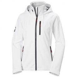 Kurtka narciarska damska Helly Hansen Crew. Białe kurtki sportowe damskie Helly Hansen, xl, z aplikacjami, z materiału, bez ramiączek, z kapturem, narciarskie. Za 732.00 zł.