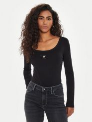 Guess Body V4YP07 J1314 Czarny Regular Fit. Czarne body Guess, z aplikacjami, z bawełny. Za 119.99 zł.