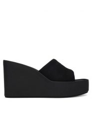 Calvin Klein Klapki Wedge 70 Sndl Canv Mg HW0HW03134 Czarny. Czarne klapki damskie Calvin Klein, bez wzorów, z materiału, bez obcasa, bez zapięcia. Za 409.99 zł.