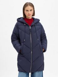 BOSS Orange płaszcz zimowy Kobiety niebieski, 36. Niebieskie płaszcze damskie BOSS Orange, na zimę, bez wzorów, z syntetyku, bez kołnierzyka, bez kaptura. Za 749.95 zł.