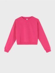 Gładka bluza crewneck - różowy. Czerwone bluzy damskie Sinsay, l, bez wzorów, bez ramiączek, bez kaptura. W wyprzedaży za 11.99 zł.